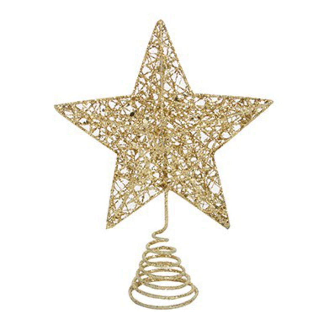 Gold Wire Mesh Star Topper 20cm *ETA NOV image 0